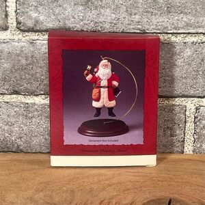 Hallmark Ornament Display Stand Brown Solid Wood Base Holiday Decor